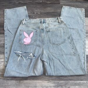 Playboy X Pacsun jeans pink bunny